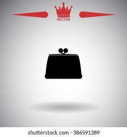 Make up bag. Vector icon.