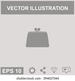 Make up bag. Vector icon.