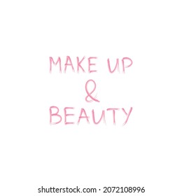 Cita de maquillaje y belleza, maquillaje de letras escritas a mano en vector