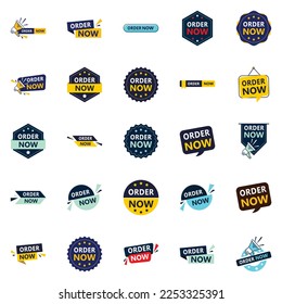 Make a Big Impact with Our Pack of 25 Order Now Banners