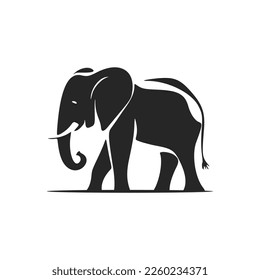 Make a bold statement with our striking black and white, clean and minimal elephant logo.