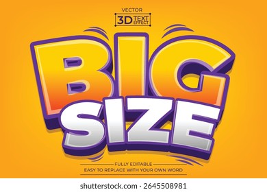 Make a bold statement with this Big Size editable 3D text effect. Perfect for attention-grabbing headlines, sale banners, posters, and promotional graphics. Easily editable—you can customize the text,