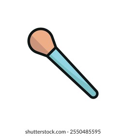 Make up brush beauty icon vector basic design simple and modern concept graphic