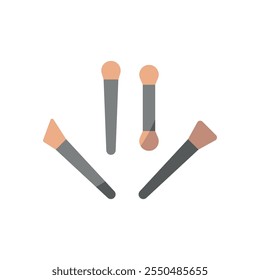 Make up brush beauty icon vector basic design simple and modern concept graphic