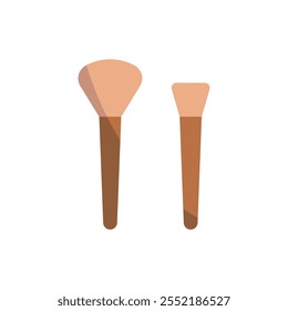 Make up brush beauty icon vector basic design simple and modern concept graphic