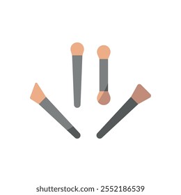 Make up brush beauty icon vector basic design simple and modern concept graphic