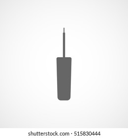 Make Up Brush Flat Icon On White Background