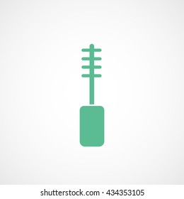 Make Up Brush Green Flat Icon On White Background