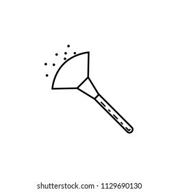 make up brush icon. Element of make up and cosmetics icon for mobile concept and web apps. Outline dusk style make up brush icon can be used for web and mobile