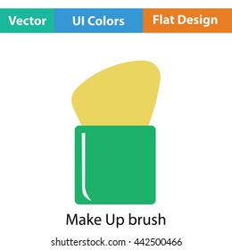 Make Up brush icon. Flat color design. Vector illustration.