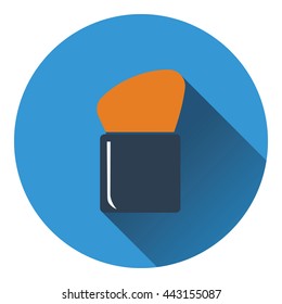 Make Up brush icon. Flat color design. Vector illustration.