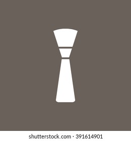Make Up Brush Icon on Dark Gray Color. Eps-10.