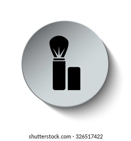 Make up brush icon. Powder blusher icon. Cosmetic icon. Vector Illustration. EPS10
