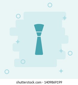 Make up brush Icon. Simple icon, blue colored icon illustration. - Vector