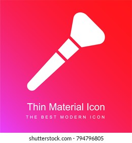 Make Up Brush red and pink gradient material white icon minimal design