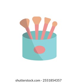 Make up brush set make up beauty icon vector basic design simple and modern concept graphic