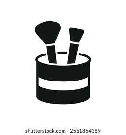 Make up brush set make up beauty icon vector basic design simple and modern concept graphic