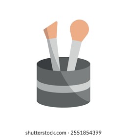 Make up brush set make up beauty icon vector basic design simple and modern concept graphic