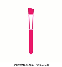 make up brushes cosmetic pink icon