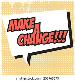 make a change, illustration in vector format