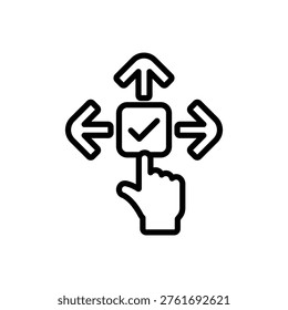 Make a choice icon, Line Vector graphics
