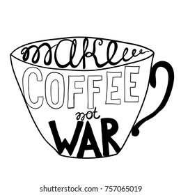 make coffee not war illustration