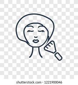 Make up concept vector linear icon isolated on transparent background, Make up concept transparency concept in outline style