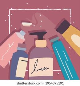 Make up creams symbol collection