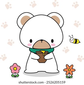 Make a cute bear into a character
