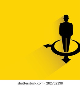 make decision, flat and shadow theme