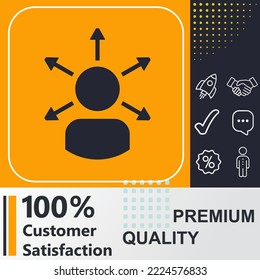 Make decision icon. Social media sign. Vector illustration
