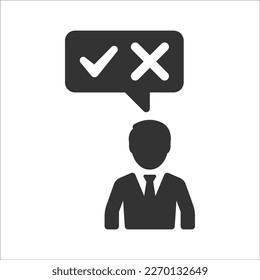 Make decision icon, Vector Graphics