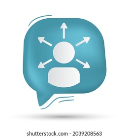 Make decision vector in speech bubble - Modern design