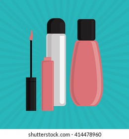 Make up design. cosmetic icon. skin care concept, vector illustration