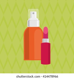 Make up design. cosmetic icon. skin care concept, vector illustration