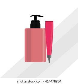 Make up design. cosmetic icon. skin care concept, vector illustration