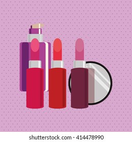 Make up design. cosmetic icon. skin care concept, vector illustration