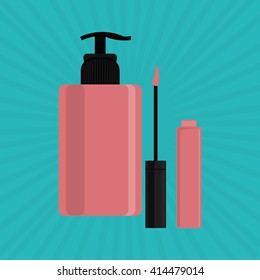 Make up design. cosmetic icon. skin care concept, vector illustration