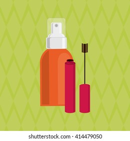 Make up design. cosmetic icon. skin care concept, vector illustration