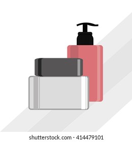 Make up design. cosmetic icon. skin care concept, vector illustration
