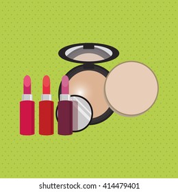 Make up design. cosmetic icon. skin care concept, vector illustration