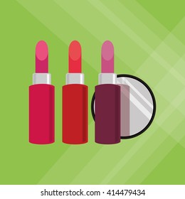 Make up design. cosmetic icon. skin care concept, vector illustration