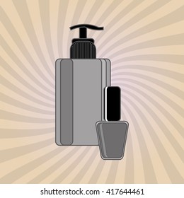 Make up design. cosmetic icon. skin care concept, vector illustration