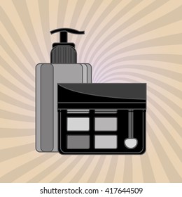 Make up design. cosmetic icon. skin care concept, vector illustration