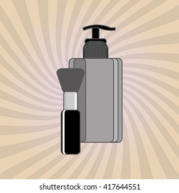 Make up design. cosmetic icon. skin care concept, vector illustration