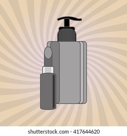 Make up design. cosmetic icon. skin care concept, vector illustration
