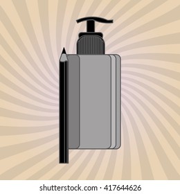 Make up design. cosmetic icon. skin care concept, vector illustration