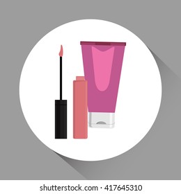 Make up design. cosmetic icon. skin care concept, vector illustration