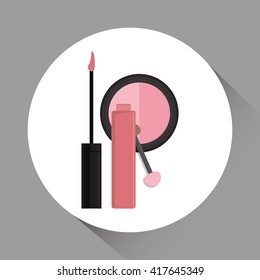 Make up design. cosmetic icon. skin care concept, vector illustration