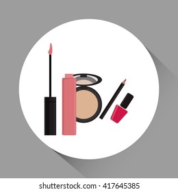 Make up design. cosmetic icon. skin care concept, vector illustration